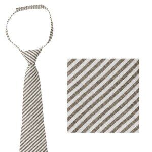 *NEW* Gymboree "EASTER CELEBRATION" Brown Striped Velcro Neck Tie {Size 3 + Up}